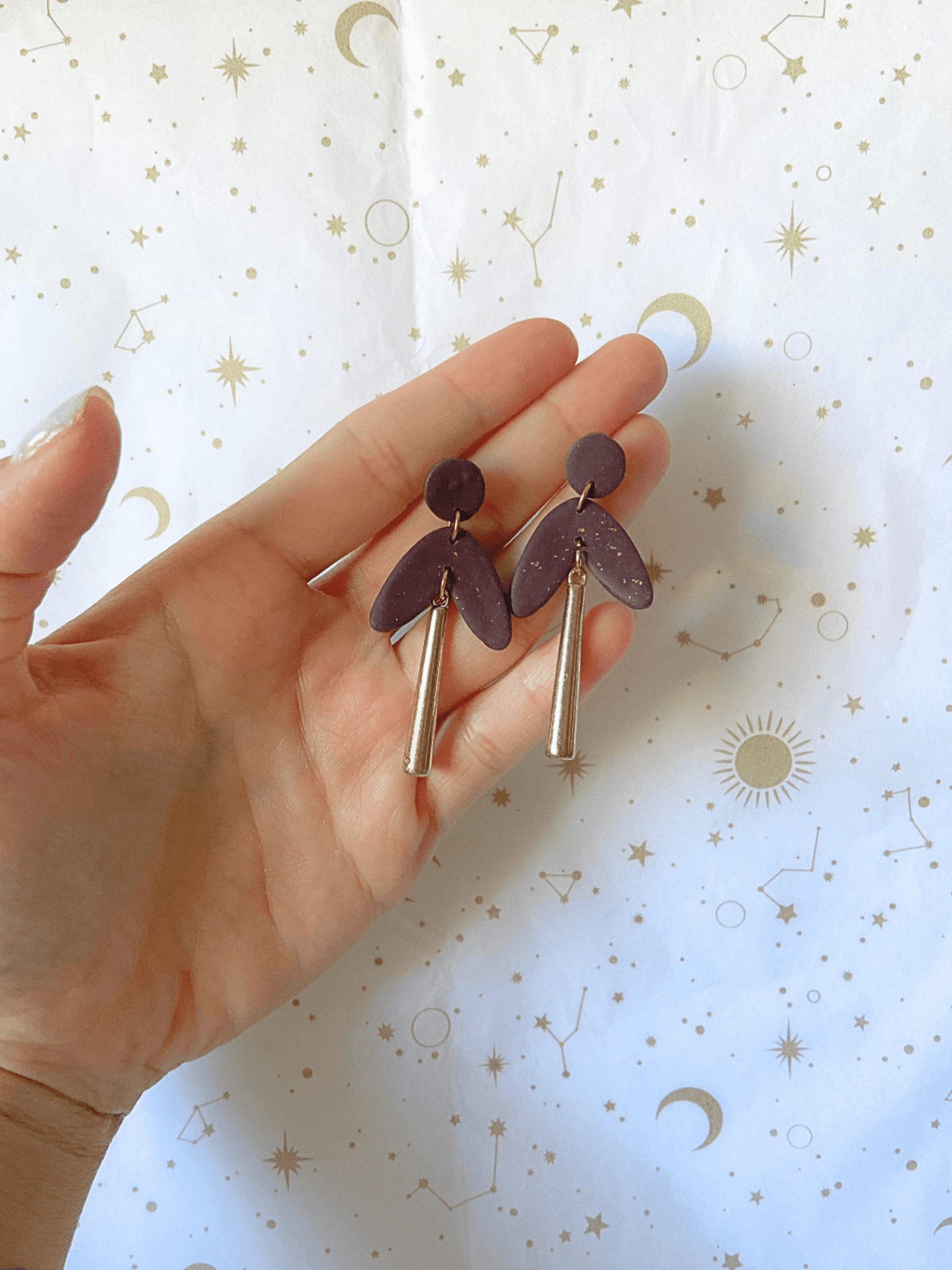 Pendientes Tótem Marrón Chocolate - 1