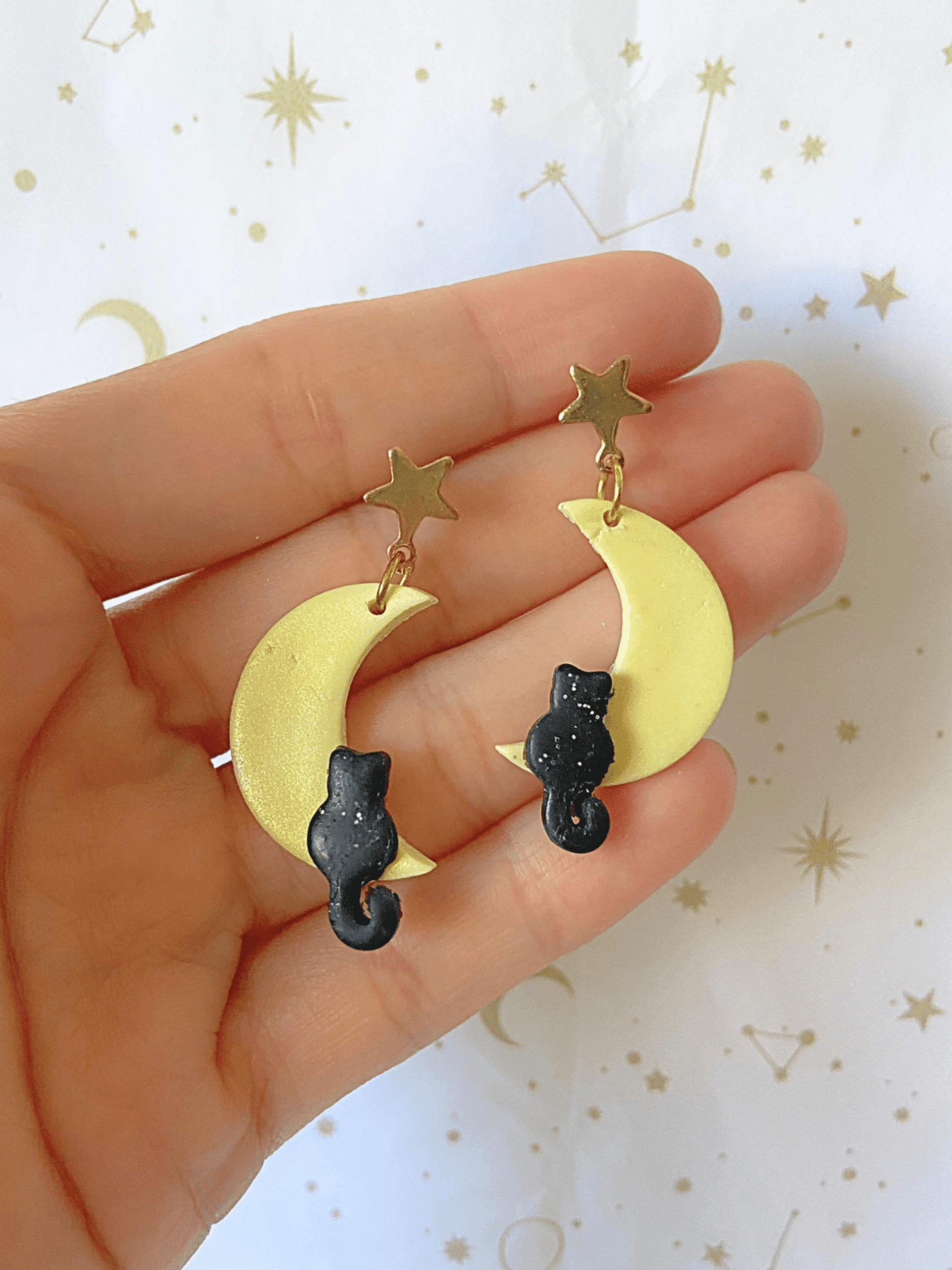 Pendientes Gatitos Lunares - 2