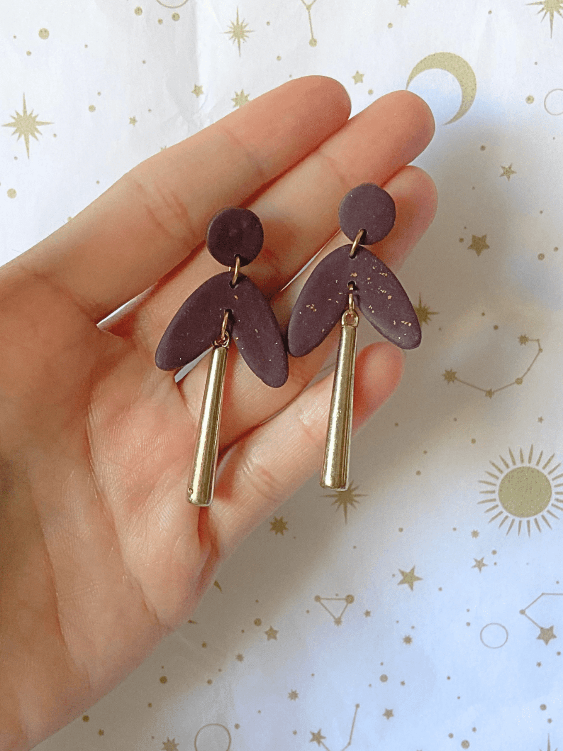 Pendientes Tótem Marrón Chocolate - 2