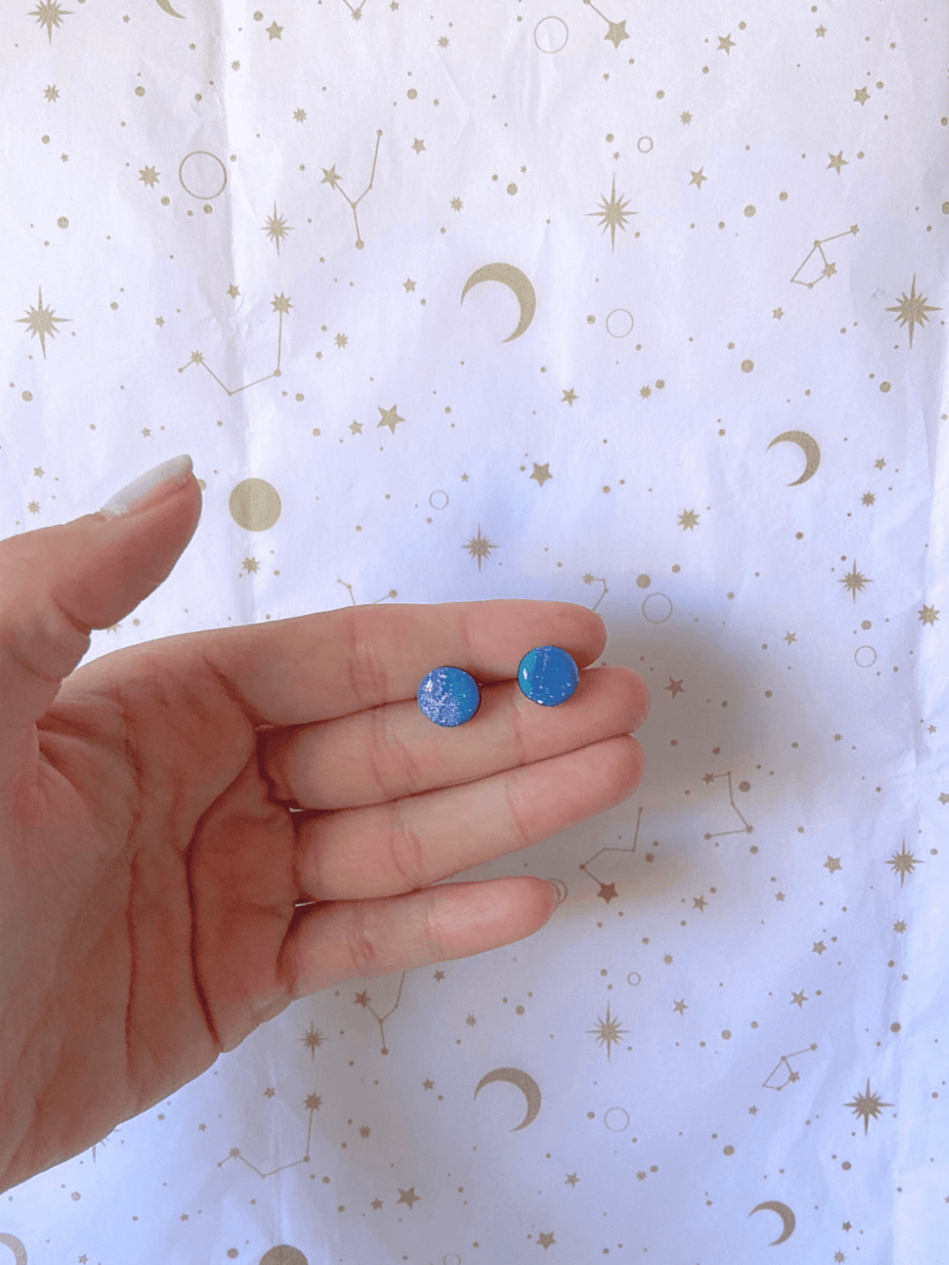 Pendientes botón Borealis - 2