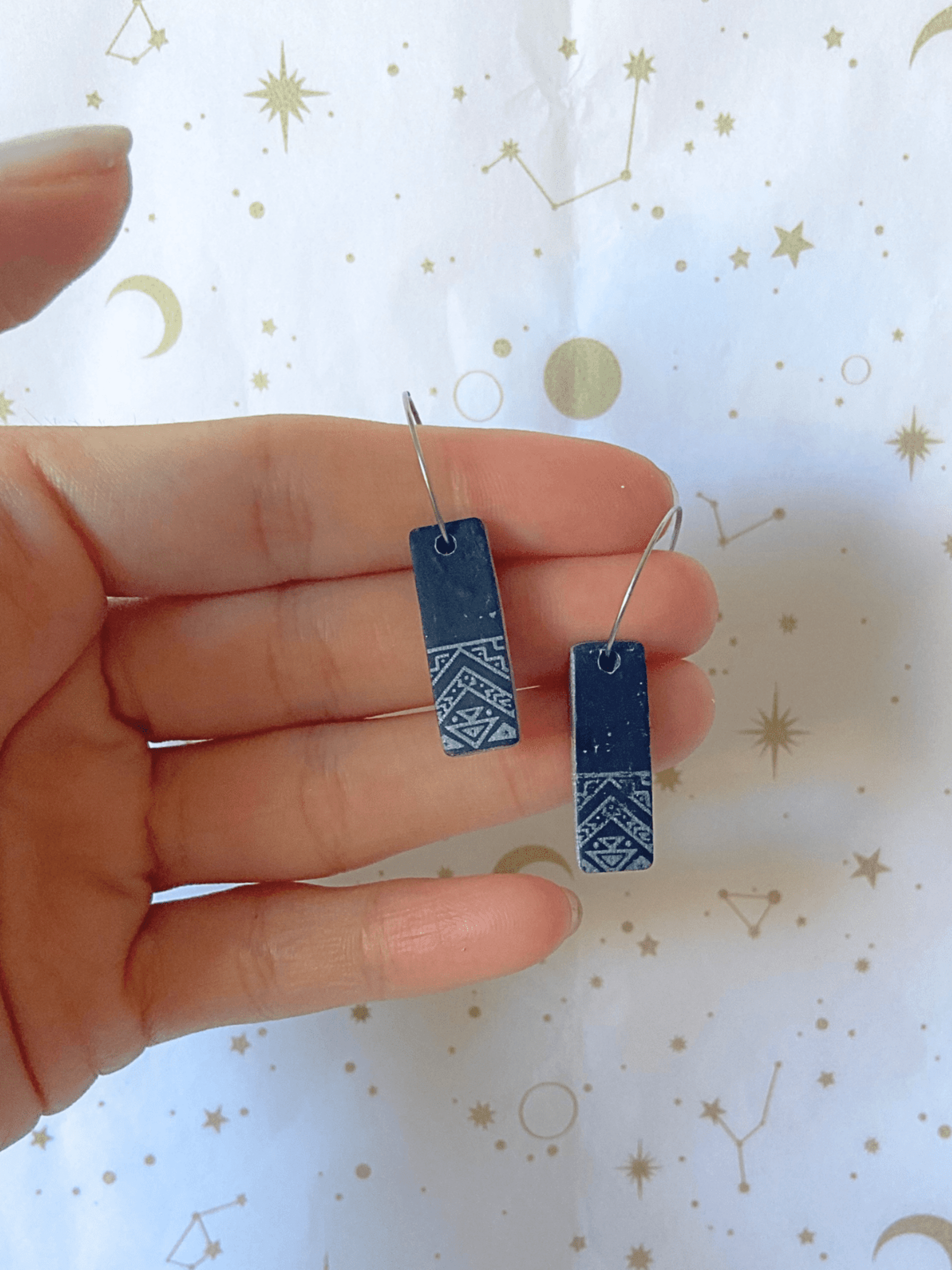 Pendientes Aro Cenefa Tribal - 1