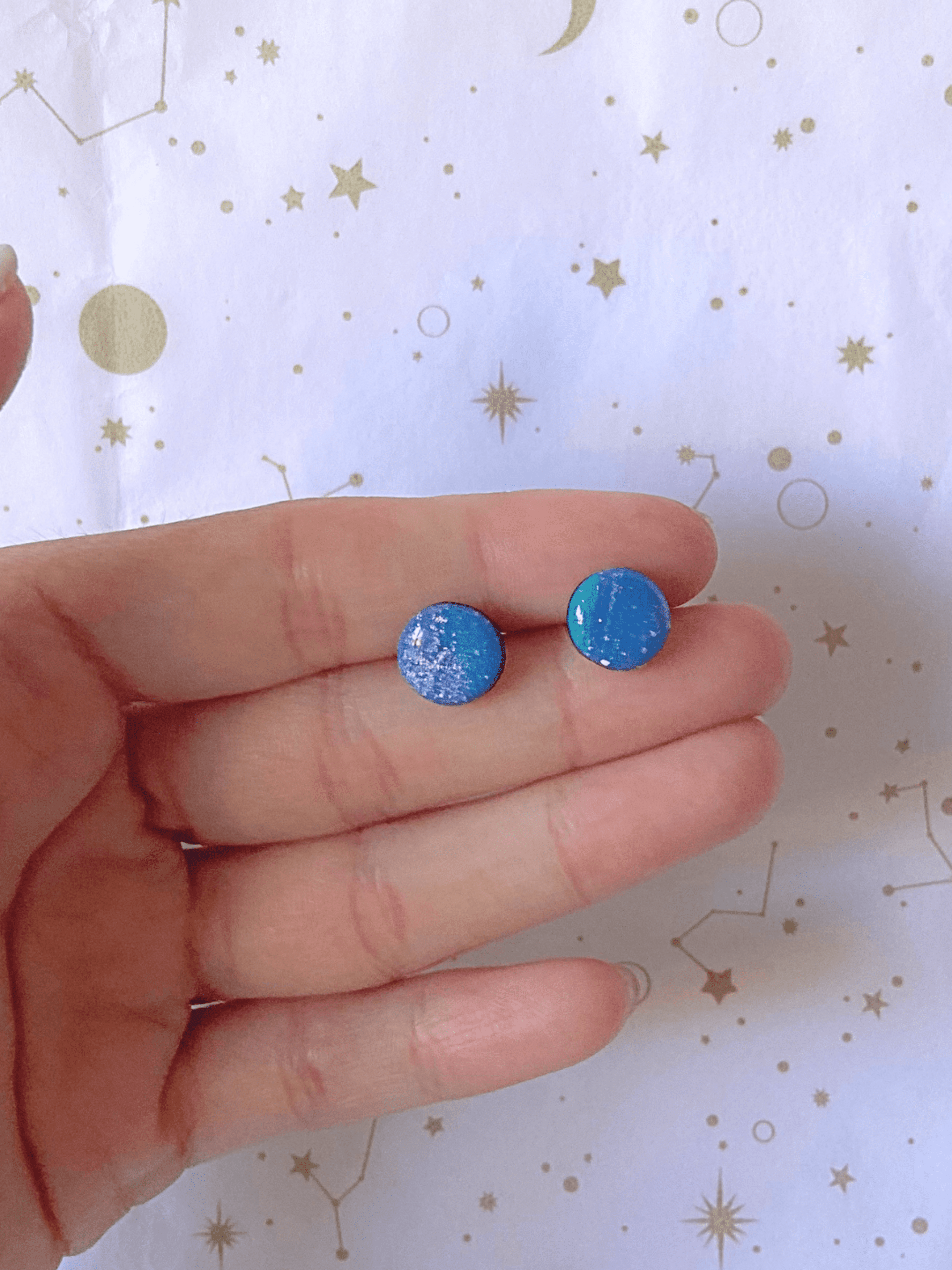 Pendientes botón Borealis - 1